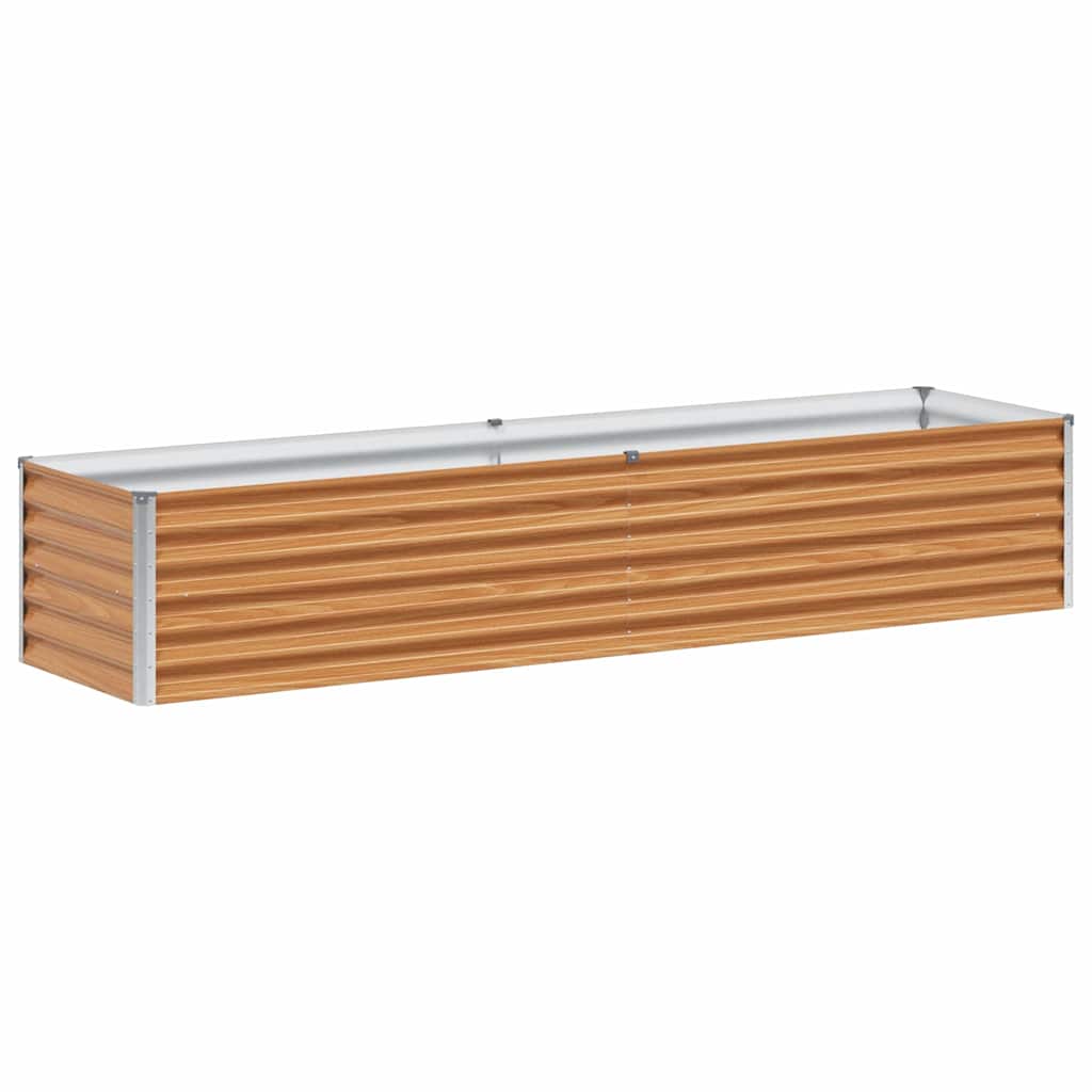 Jardinera elevada vidaxl 195 x 50 x 36 cm acero galvanizado