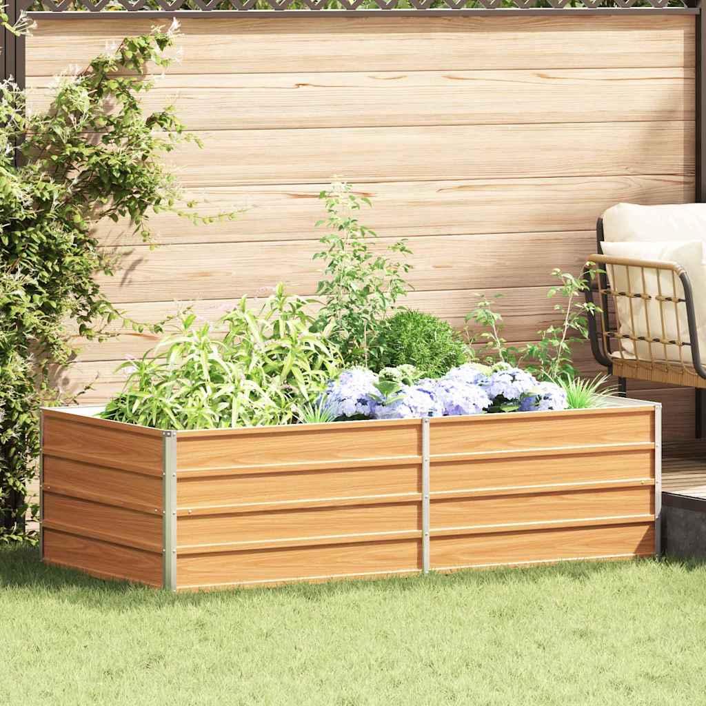 Vidaxx jardinera elevada marrón claro 160 x 80 x 45 cm
