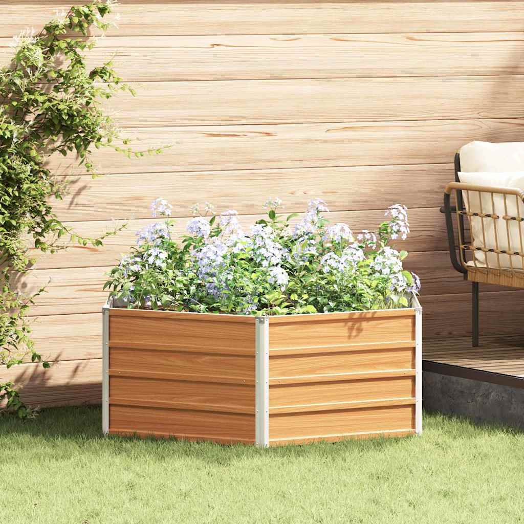 Vidaxx bancal elevado aspecto madera 129 x 129 x 45 cm