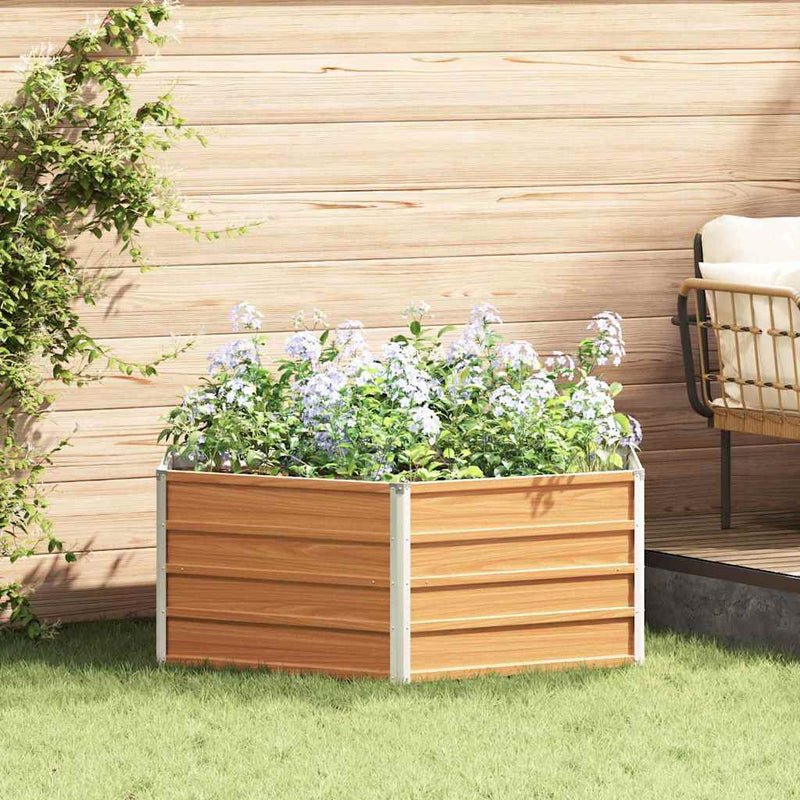 Vidaxx bancal elevado aspecto madera 129 x 129 x 45 cm