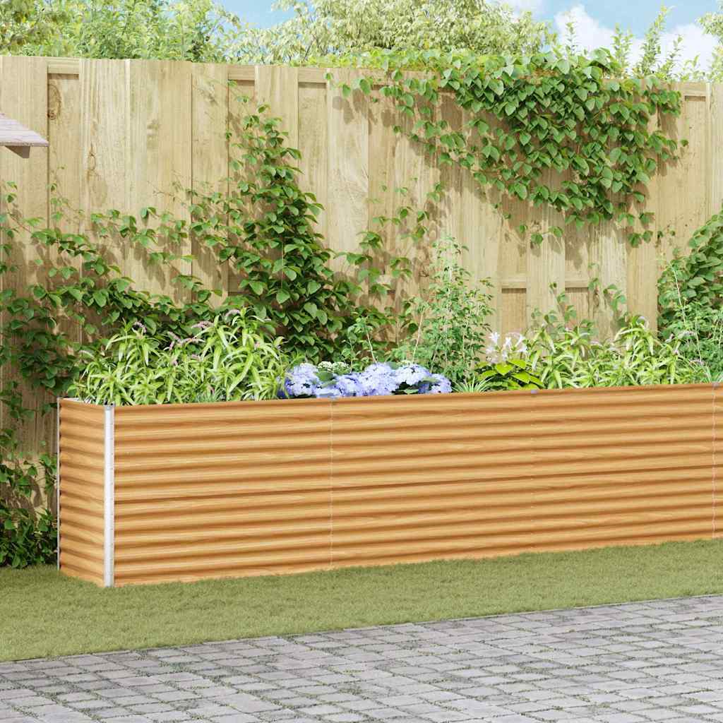 Jardinera elevada vidaxl 582 x 50 x 68 cm acero galvanizado