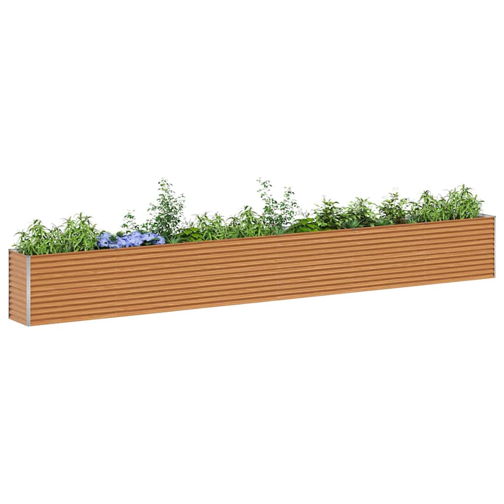 Jardinera elevada vidaxl 582 x 50 x 68 cm acero galvanizado