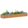 Vidaxx jardinera elevada marrón claro 400 x 80 x 45 cm