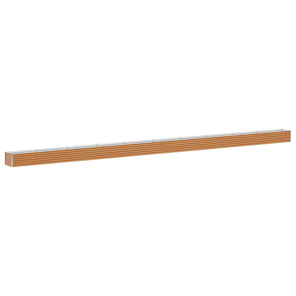 Jardinera elevada vidaxl 970 x 50 x 36 cm acero galvanizado