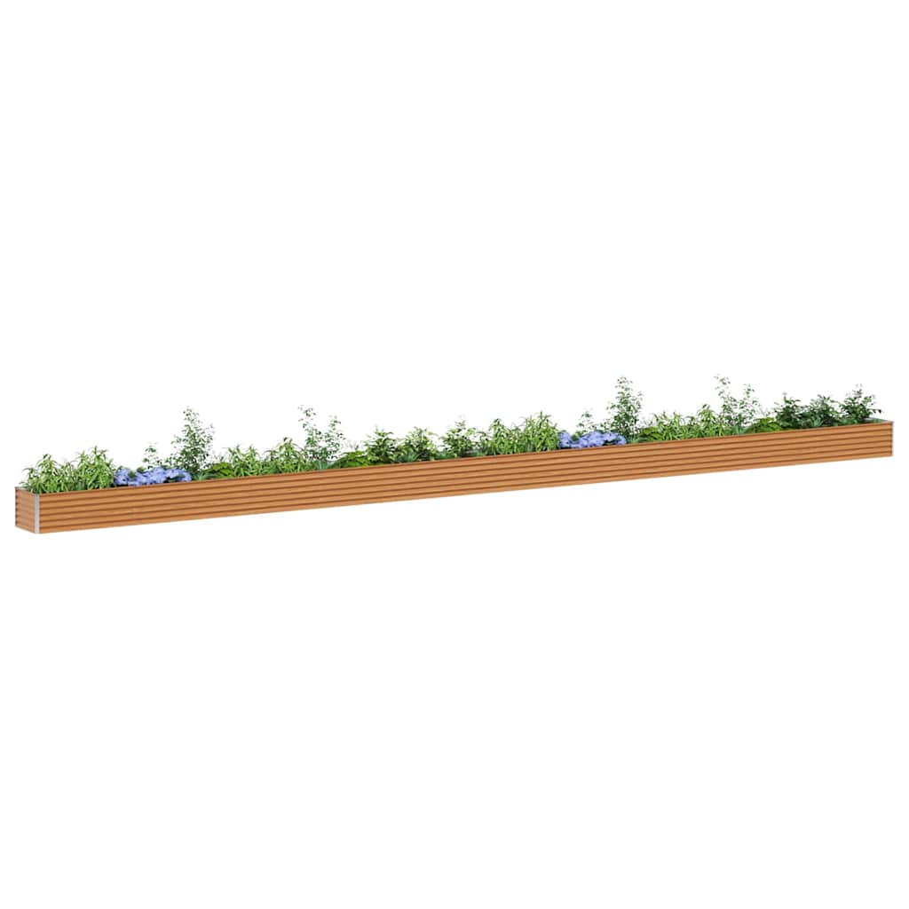 Jardinera elevada vidaxl 970 x 50 x 36 cm acero galvanizado