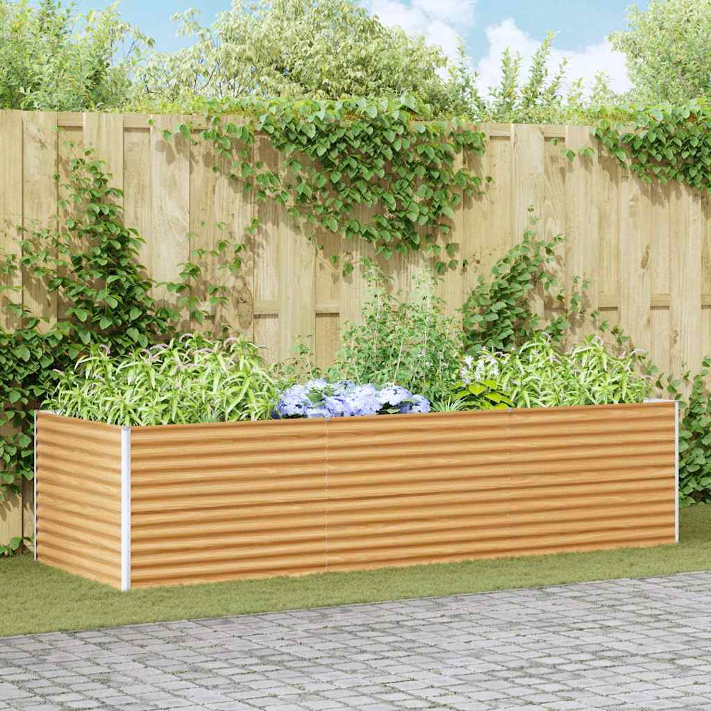Jardinera elevada vidaxl 290 x 100 x 68 cm acero galvanizado