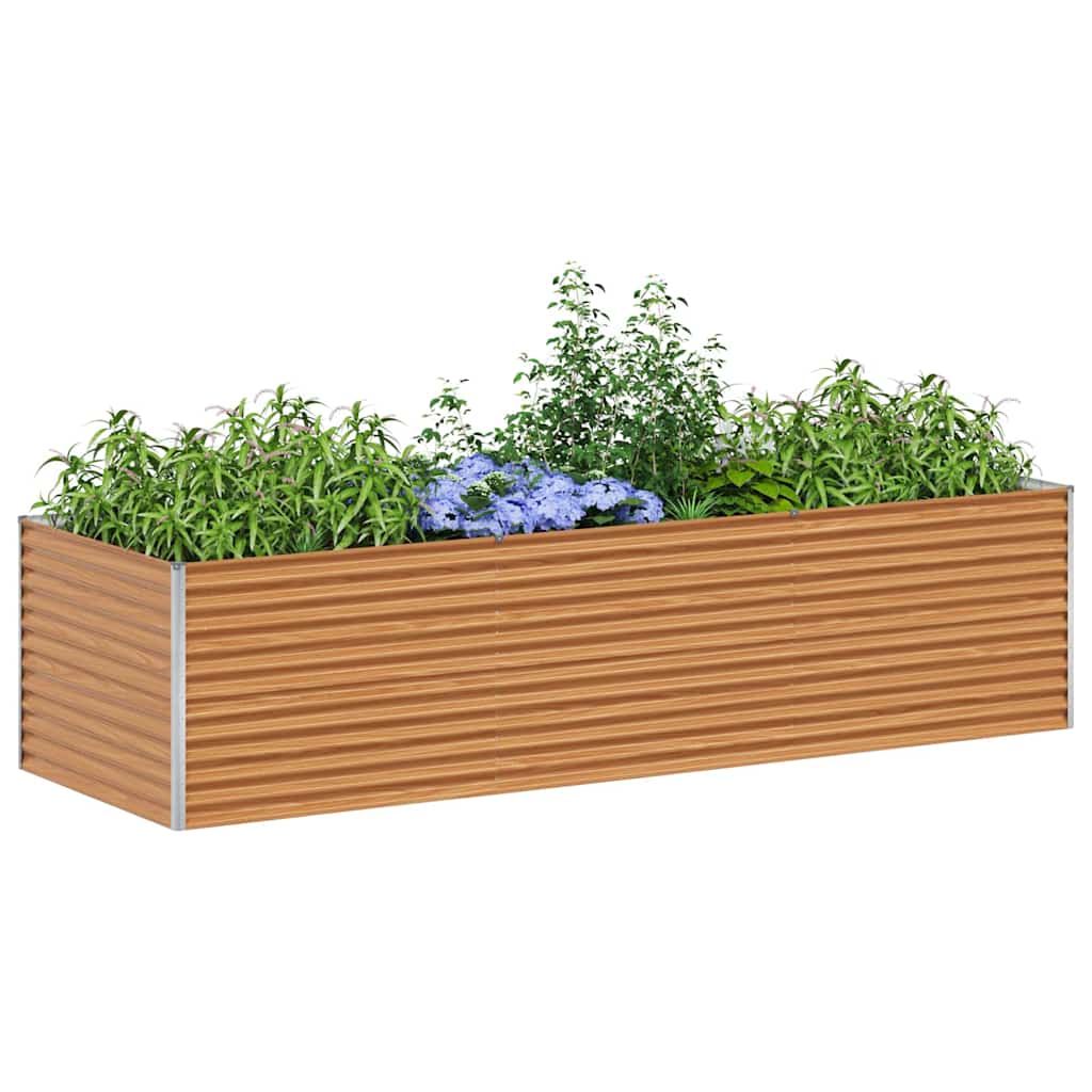 Jardinera elevada vidaxl 290 x 100 x 68 cm acero galvanizado