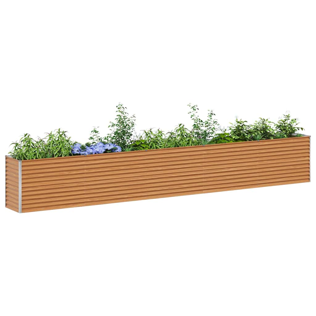 Jardinera elevada vidaxl 485 x 50 x 68 cm acero galvanizado
