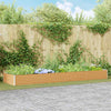 Jardinera elevada vidaxl 390 x 100 x 36 cm acero galvanizado