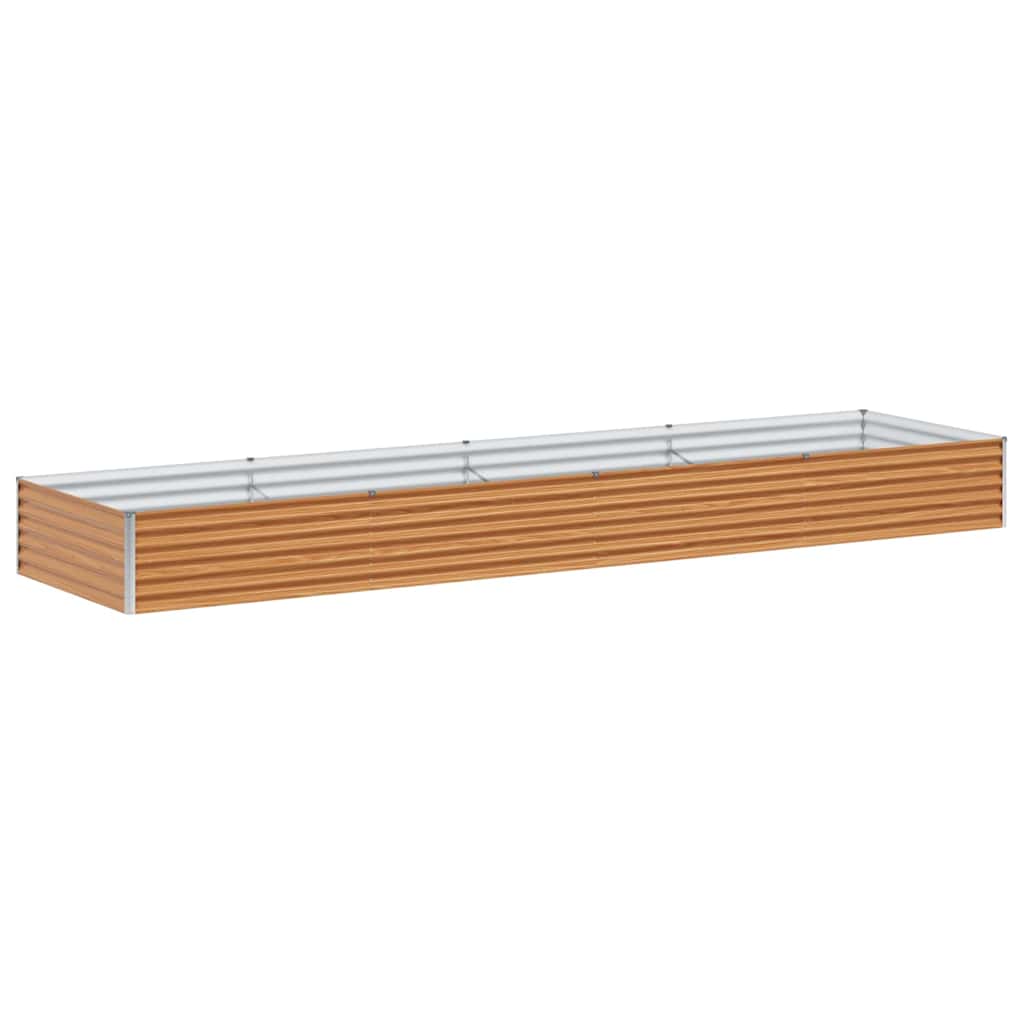 Jardinera elevada vidaxl 390 x 100 x 36 cm acero galvanizado