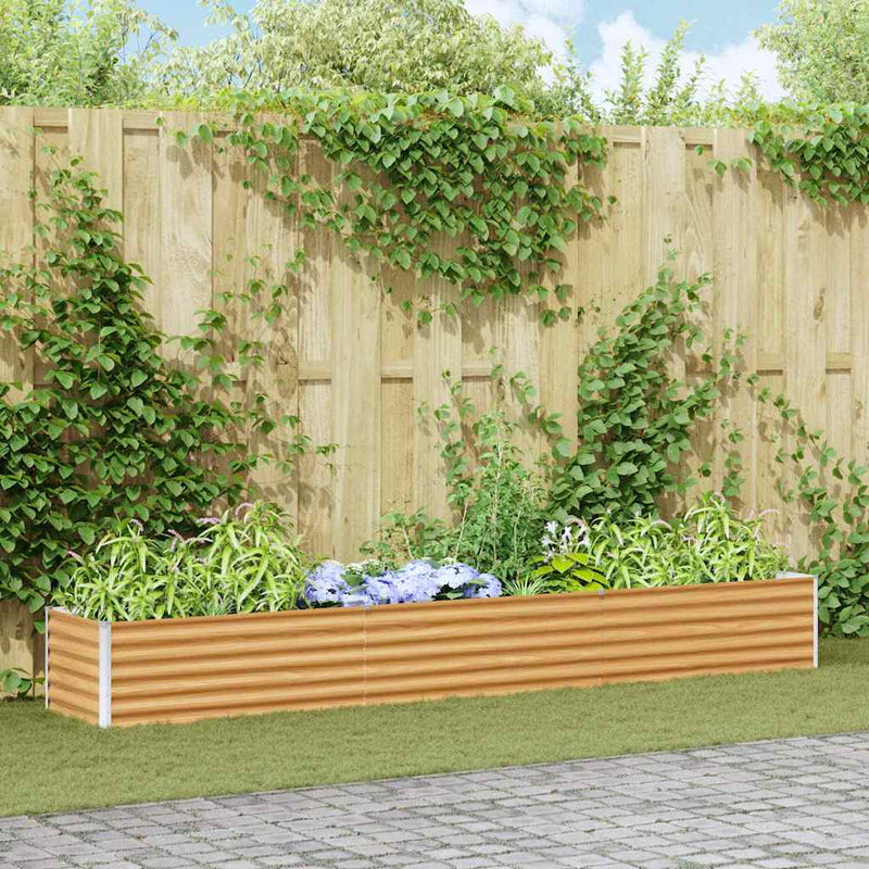 Jardinera elevada vidaxl 290 x 50 x 36 cm acero galvanizado