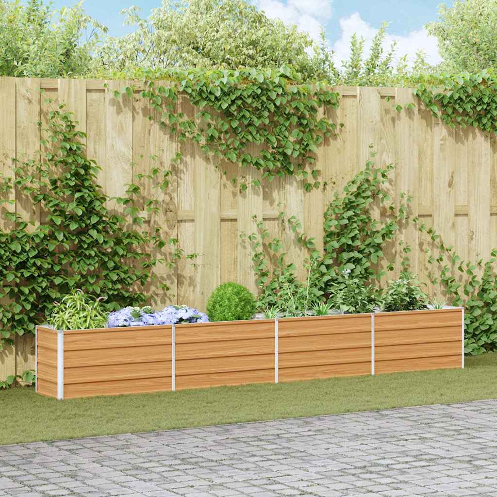 Vidaxx jardinera elevada marrón claro 320 x 40 x 45 cm