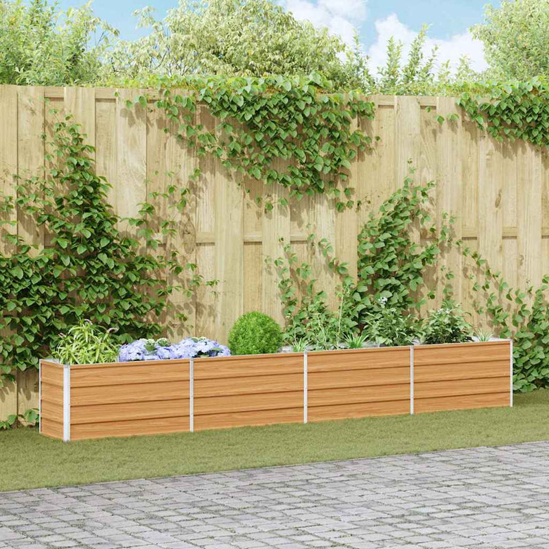 Fioriera rialzata Vidaxx marrone chiaro 320 x 40 x 45 cm