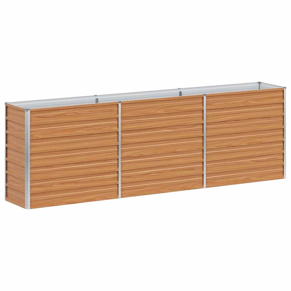 Vidaxx jardinera elevada marrón claro 240 x 40 x 77 cm