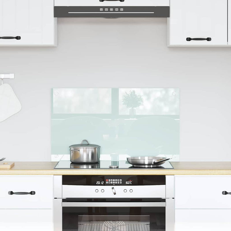 Vidaxl keuken achterwand wit 70 x 40 cm gehard glas