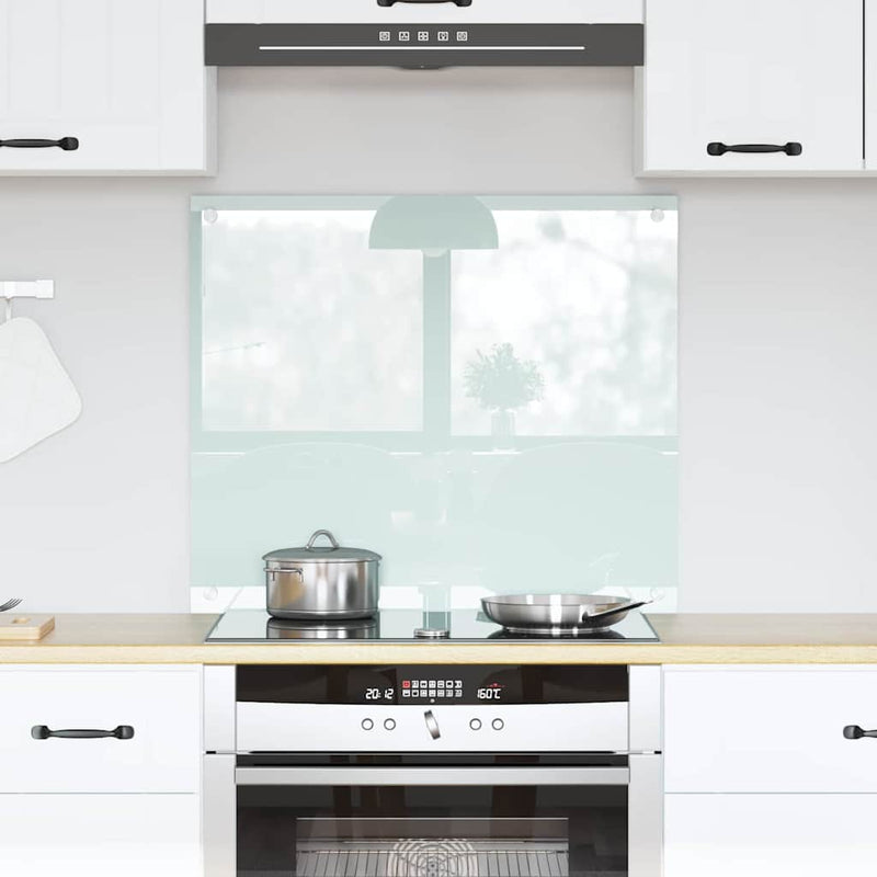 Vidaxl keuken achterwand wit 70 x 60 cm gehard glas