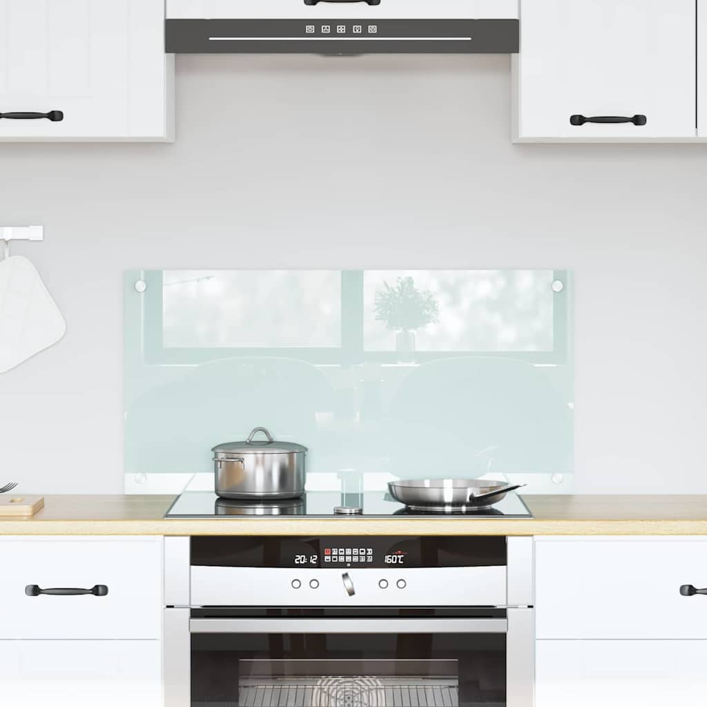 Vidaxx pared trasera de cocina blanco 80 x 40 cm vidrio templado
