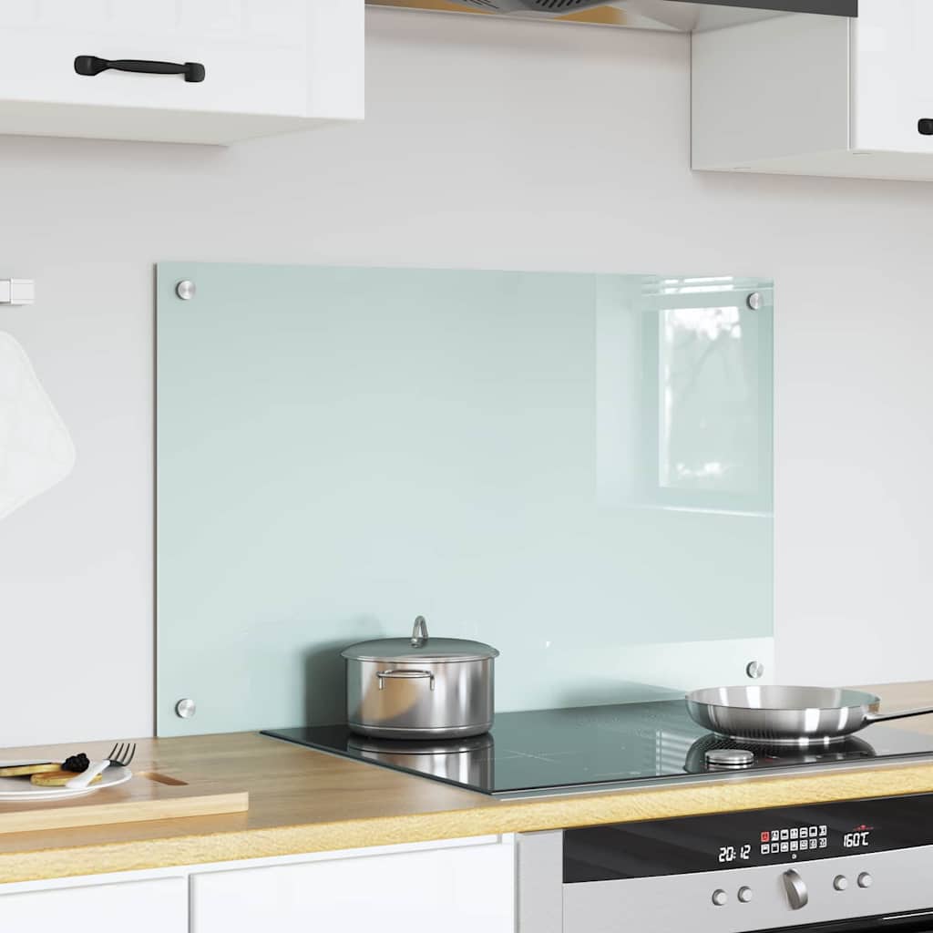 Parete posteriore cucina Vidaxx vetro temperato bianco 80 x 50 cm