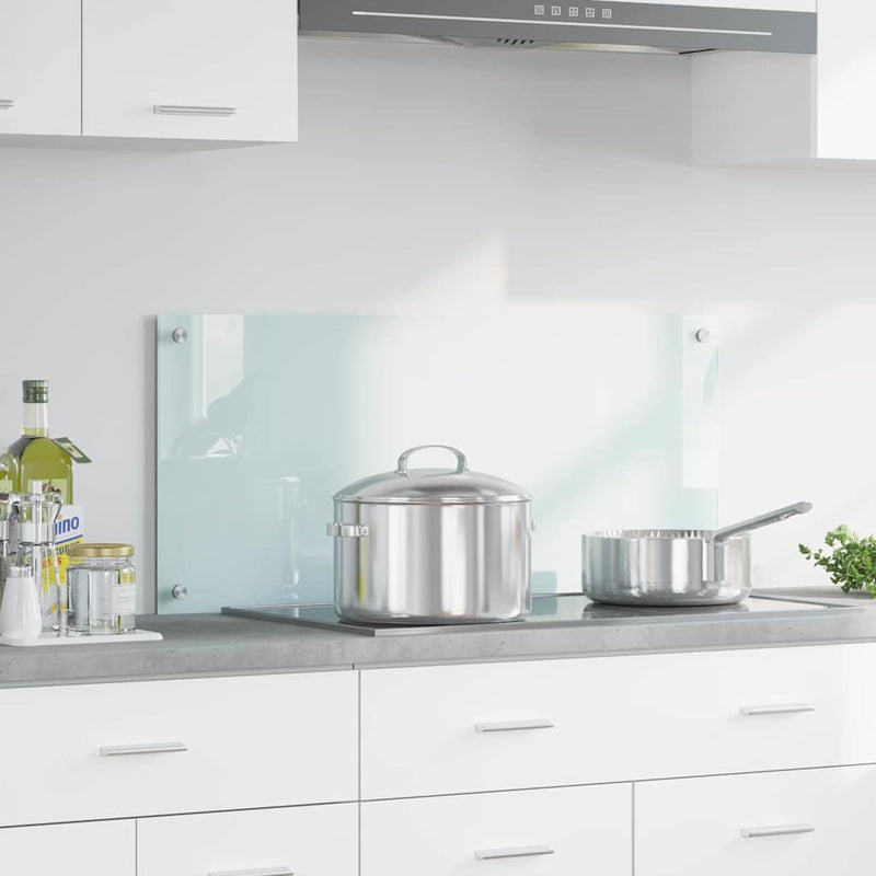 Vidaxl keuken achterwand wit 90 x 40 cm gehard glas