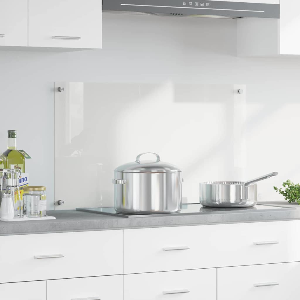 VidaXL pared trasera de cocina transparente 90 x 50 cm vidrio templado