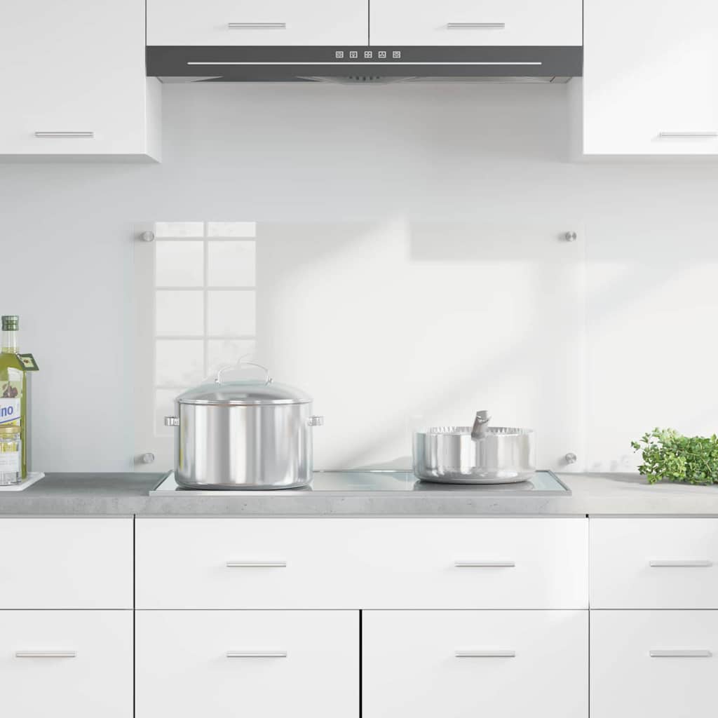 VidaXL pared trasera de cocina transparente 90 x 50 cm vidrio templado