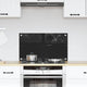 Vidaxx pared trasera de cocina negro 70 x 40 cm vidrio templado
