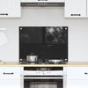 VidaXL pared trasera de cocina negro 70 x 50 cm vidrio templado