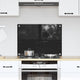 VidaXL pared trasera de cocina negro 70 x 50 cm vidrio templado