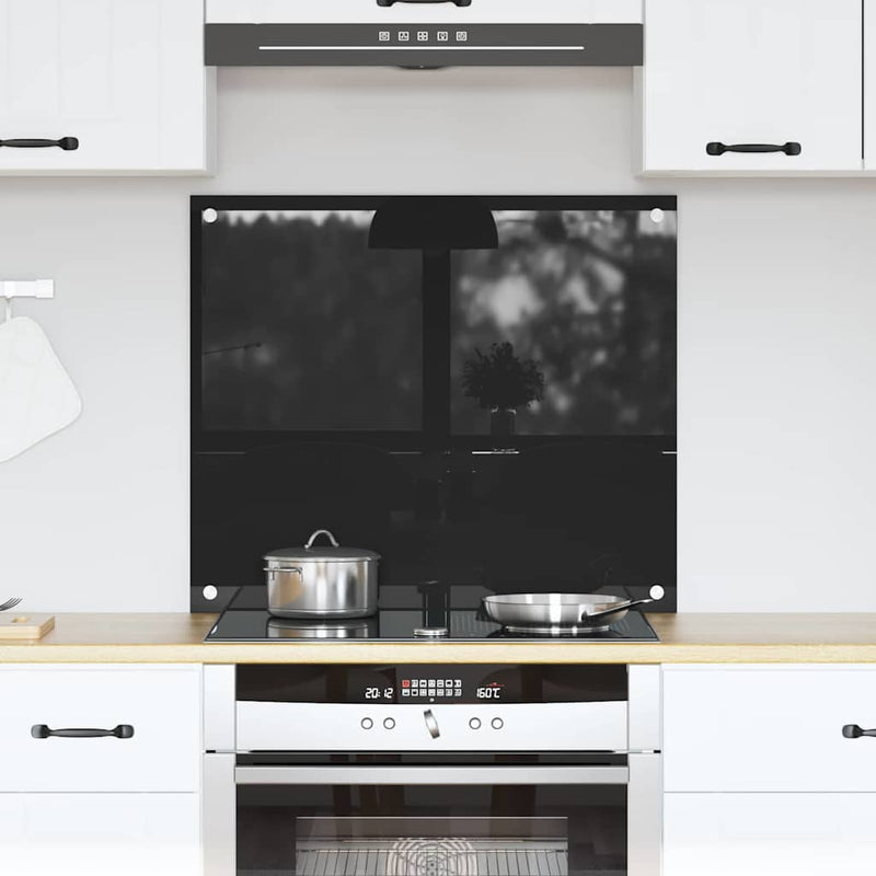 Vidaxx pared trasera de cocina negro 70 x 60 cm vidrio templado