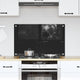 Vidaxx pared trasera de cocina negro 80 x 50 cm vidrio templado