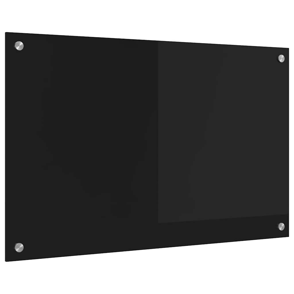 Vidaxx pared trasera de cocina negro 80 x 50 cm vidrio templado