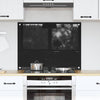 Vidaxl keuken achterwand zwart 80 x 60 cm gehard glas
