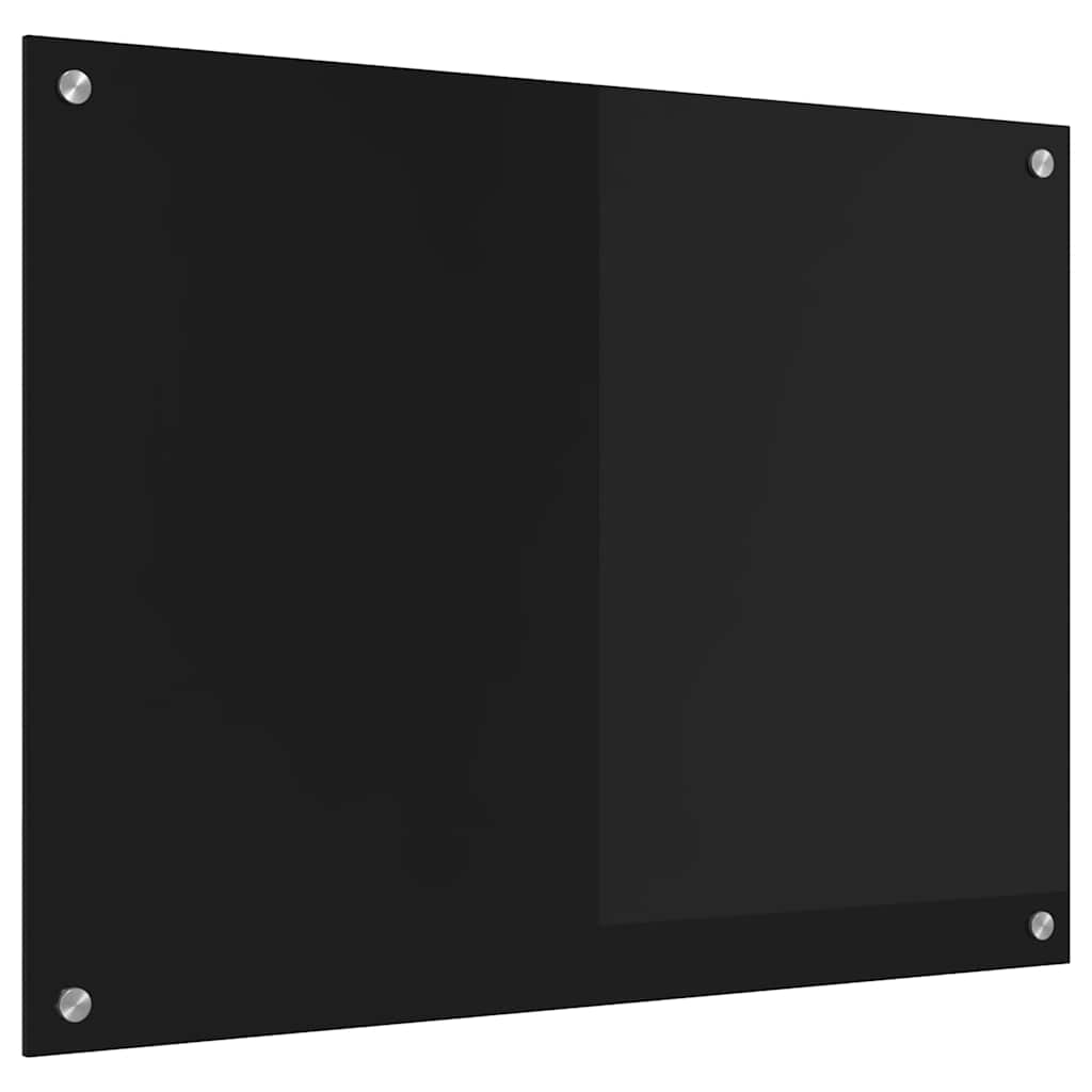 Vidaxx pared trasera de cocina negro 80 x 60 cm vidrio templado