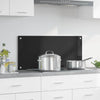 Vidaxl keuken achterwand zwart 90 x 40 cm gehard glas