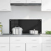 Vidaxl keuken achterwand zwart 90 x 40 cm gehard glas