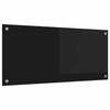 VidaXL pared trasera de cocina negro 90 x 40 cm vidrio templado