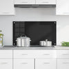 Vidaxx pared trasera de cocina negro 90 x 50 cm vidrio templado