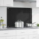 Vidaxx pared trasera de cocina negro 90 x 60 cm vidrio templado