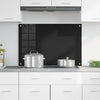 Vidaxl keuken achterwand zwart 90 x 60 cm gehard glas