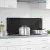 Vidaxx pared trasera de cocina negro 100 x 40 cm vidrio templado