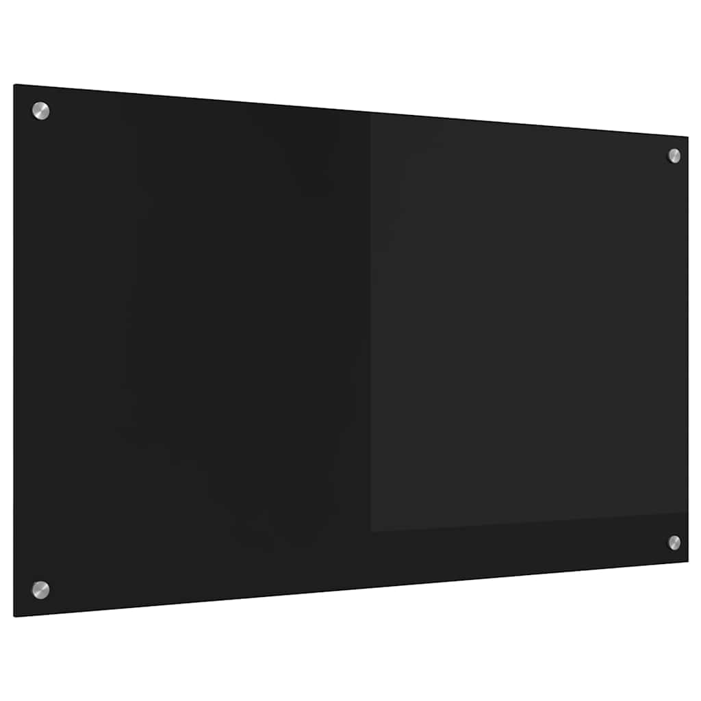 Parete posteriore della cucina Vidaxx vetro temperato nero 100 x 60 cm