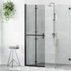 Parete doccia walk-in Vidaxx nera 90 x 6,5 x 190 cm