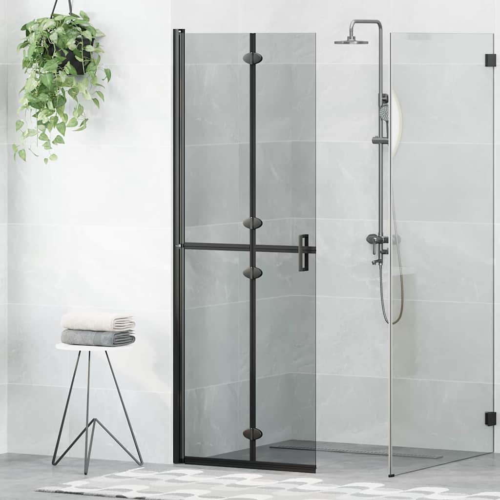Parete doccia walk-in Vidaxx nera 90 x 6,5 x 190 cm