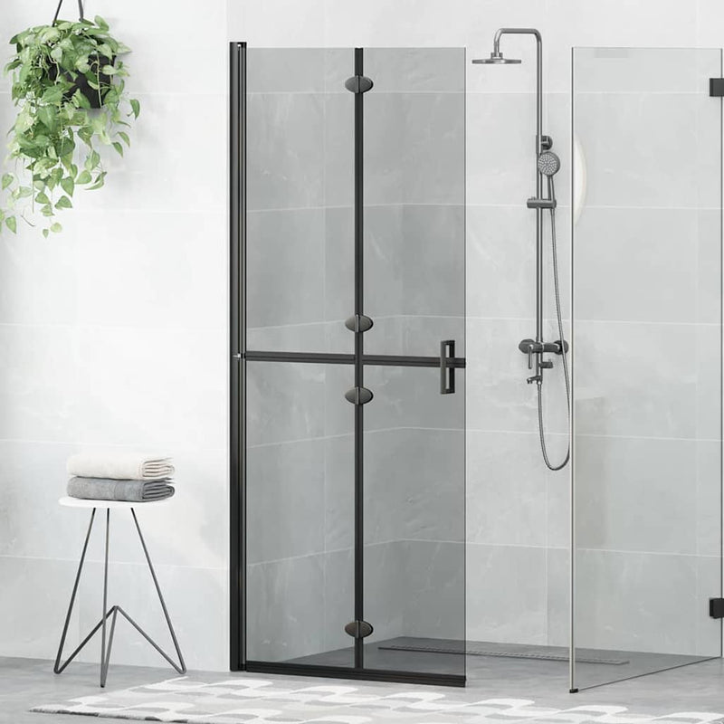 Parete doccia walk-in Vidaxx nera 90 x 6,5 x 190 cm
