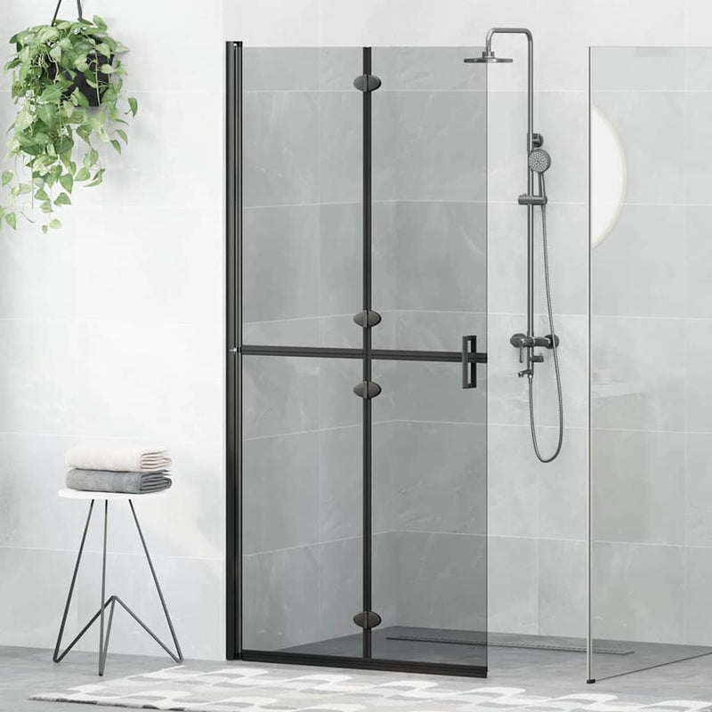 Parete doccia walk-in Vidaxx nera 90 x 6,5 x 190 cm