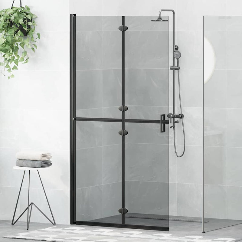 Parete doccia walk-in Vidaxx nera 90 x 6,5 x 190 cm