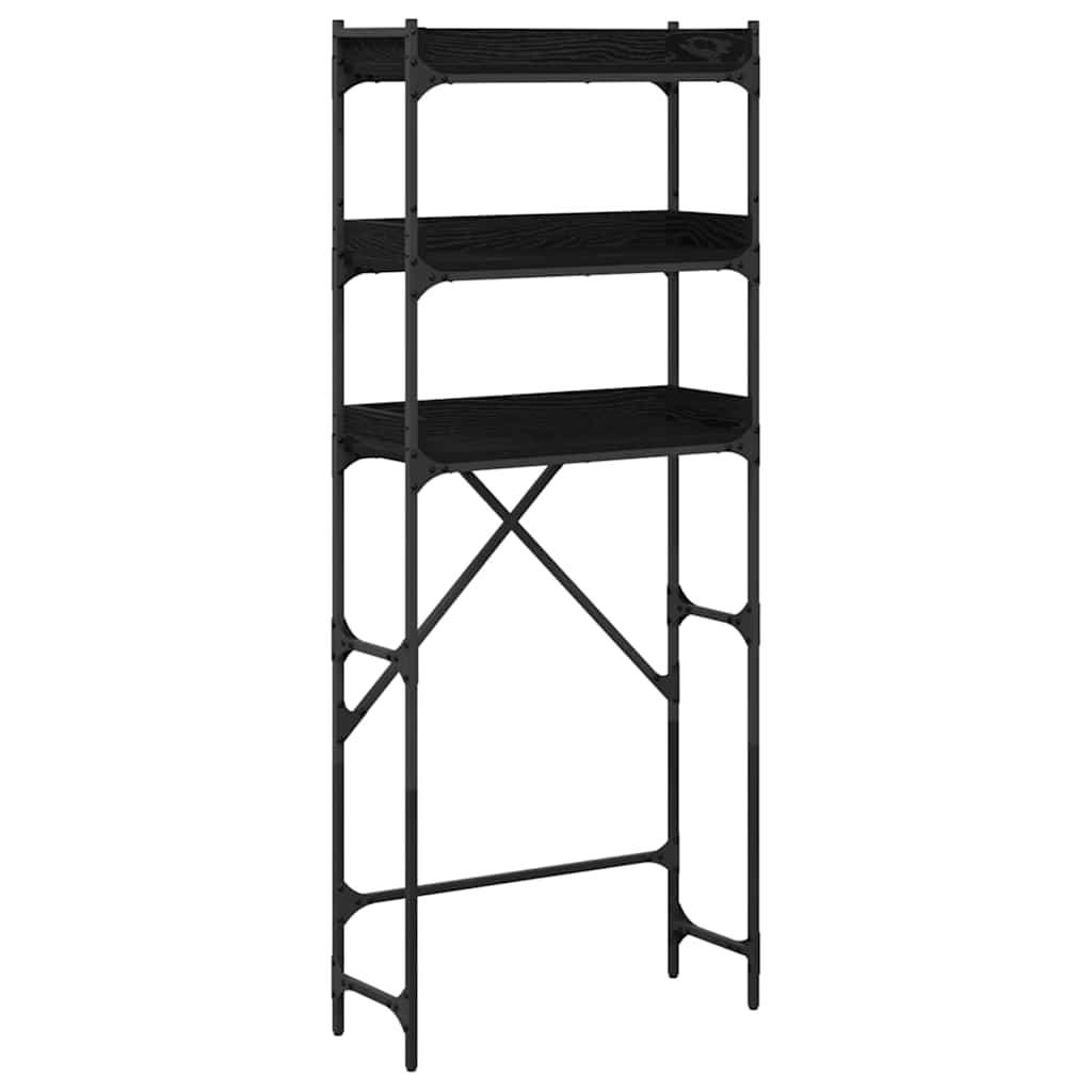 Ripiano per lavatrice Vidaxx nero 0ak 67 x 25 x 163 cm in legno lavorato