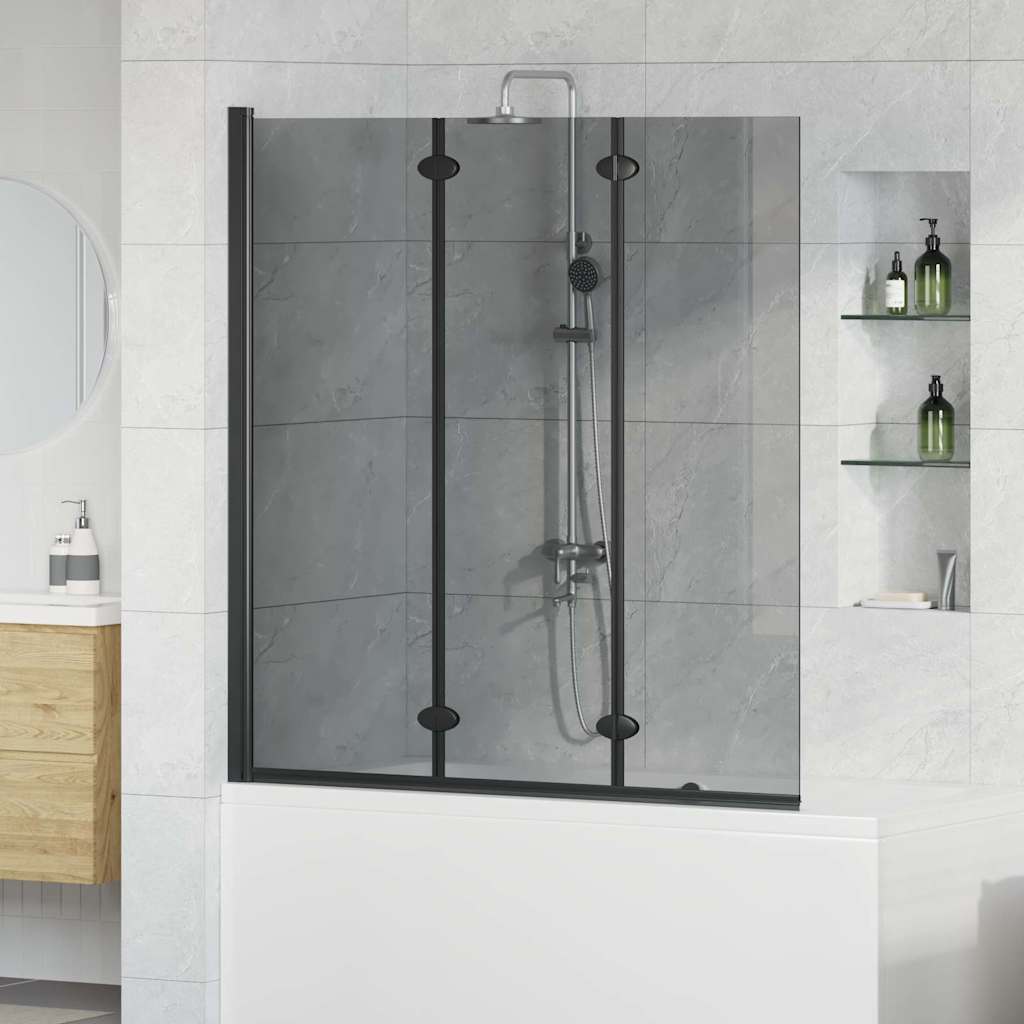 Cabina doccia Vidaxx nera 130 x 138 cm vetro ESG e alluminio