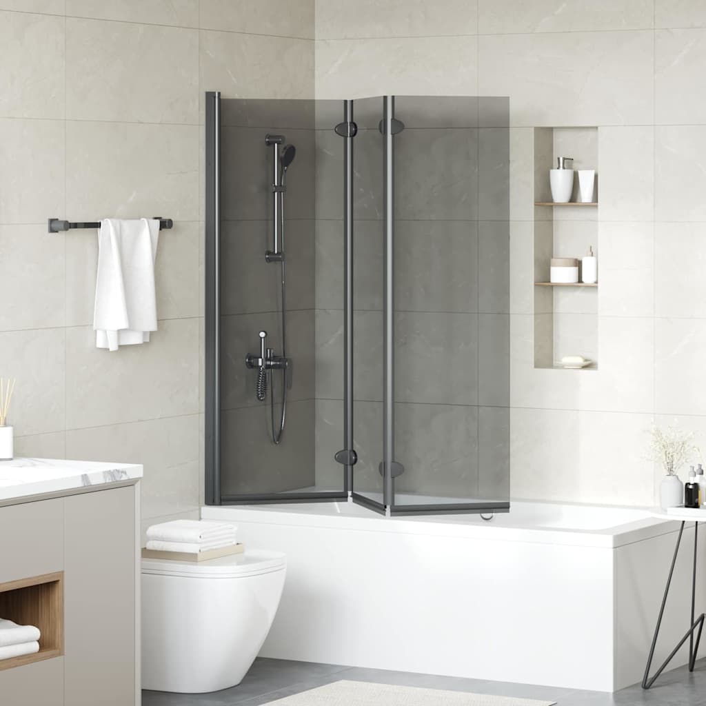 Cabina doccia Vidaxx nera 130 x 138 cm vetro ESG e alluminio