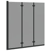 Cabina doccia Vidaxx nera 130 x 138 cm vetro ESG e alluminio